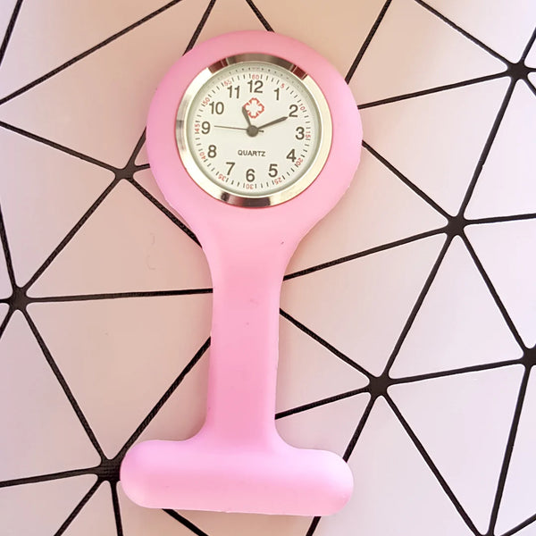 Silicone Nurse Watch - Pink