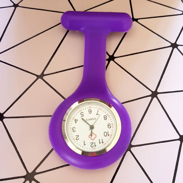 Silicone Nurse Watch - Purple