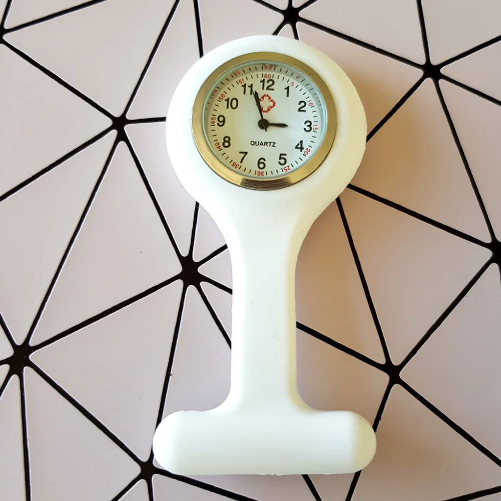 Silicone Nurse Watch - White