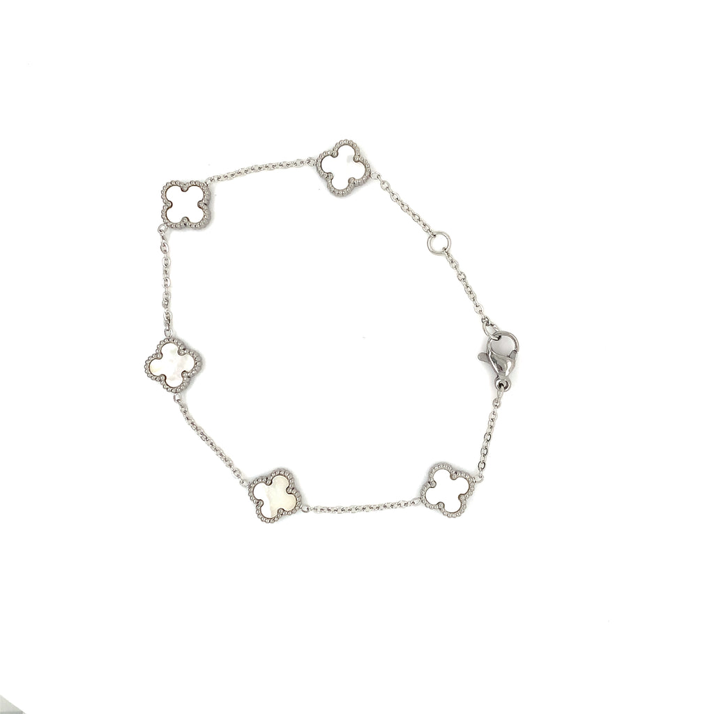Clover Bracelet - White MOP Shell - 2 colours available