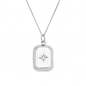 Whimsical Star Rectangular Locket Necklace - 2 colours