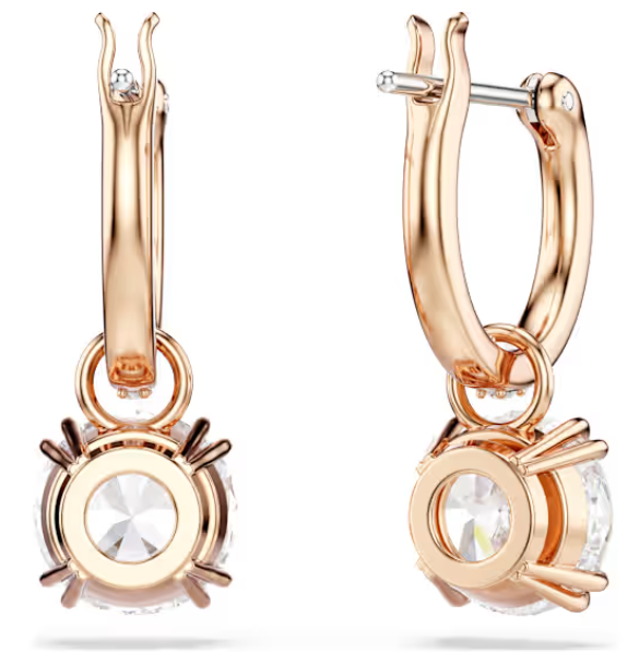 Stilla: Pave White Round Cut Drop Earrings - 3 colours