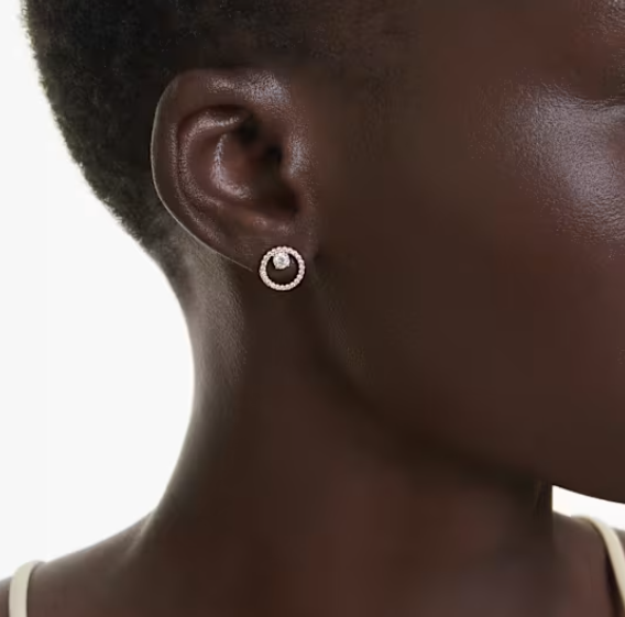 Constella Round Cut Open Circle Stud Earrings - 2 colours