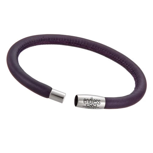 Endless Purple Leather Bracelet