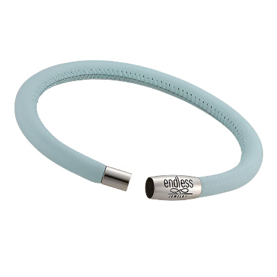 Endless Light Blue Leather Single Wrapped Bracelet