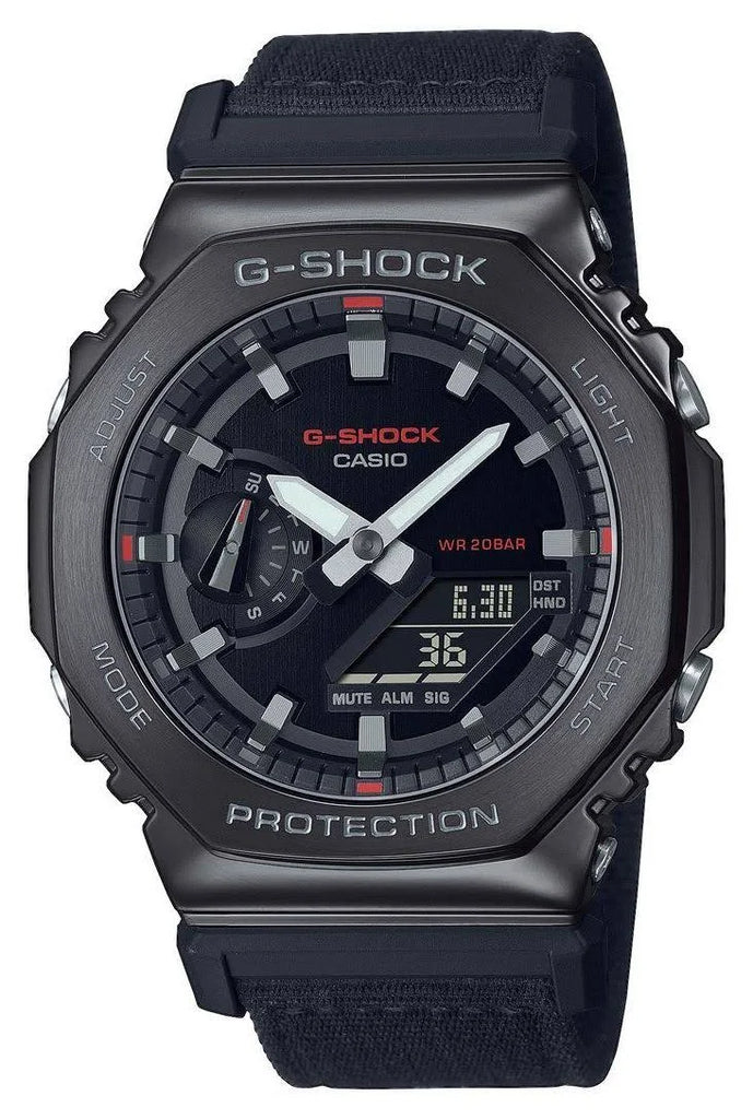 Casio G-Shock Black Metal Cloth Fabric Band Watch
