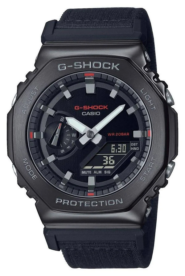 Casio G-Shock Black Metal Cloth Fabric Band Watch