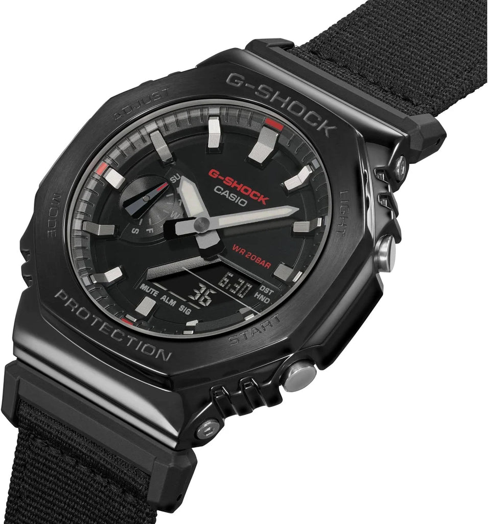 Casio G-Shock Black Metal Cloth Fabric Band Watch