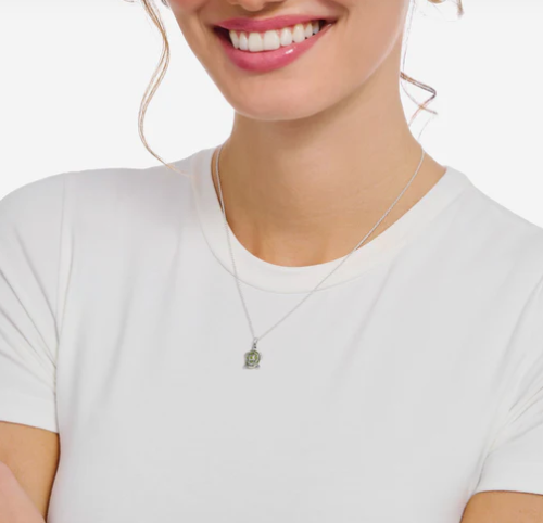 Green Turtle Silver Necklace