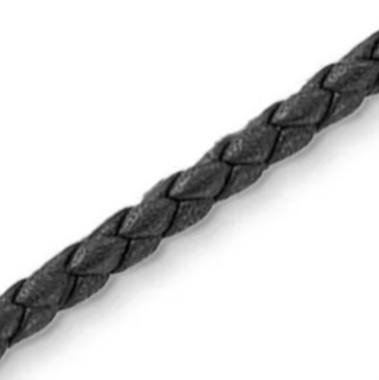 Black Leather 75cm Necklace