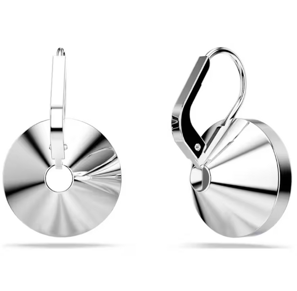 Bella: Blue Round Silver Drop Earrings