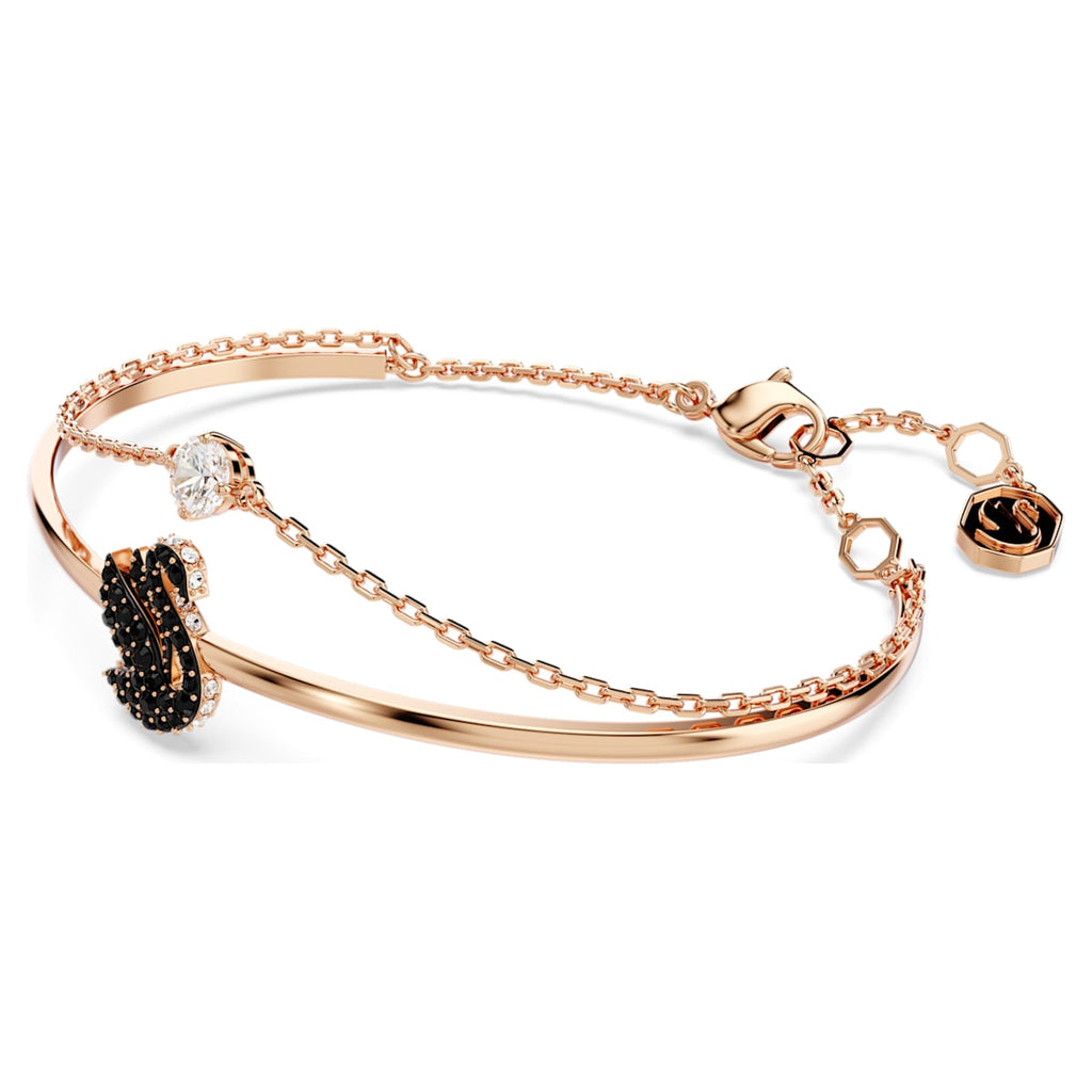 Swarovski Black Swan Rosegold Bangle