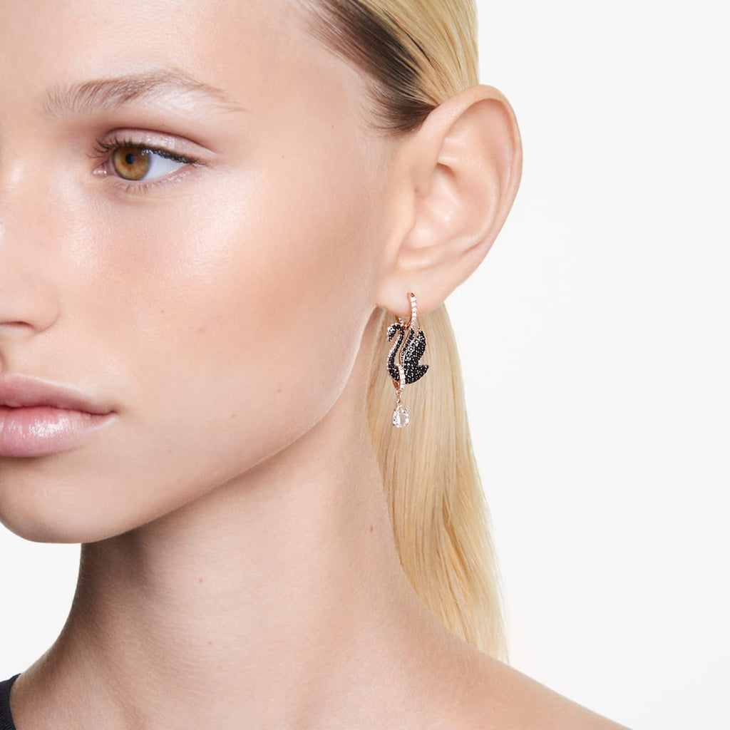 Buy Swarovski Black Swan Swarovski Iconic Swan Earrings for Women Online @  Tata CLiQ Luxury