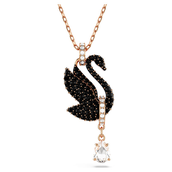 Swan Black Drop Rosegold XS Pendant