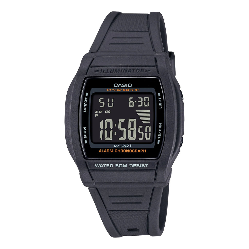 Casio Digital, Black Face & Resin Band