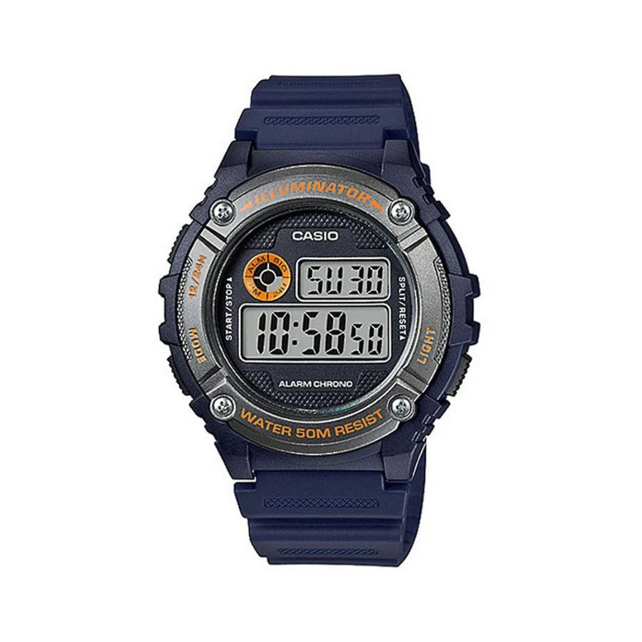 Casio Digital with Blue Resin Band