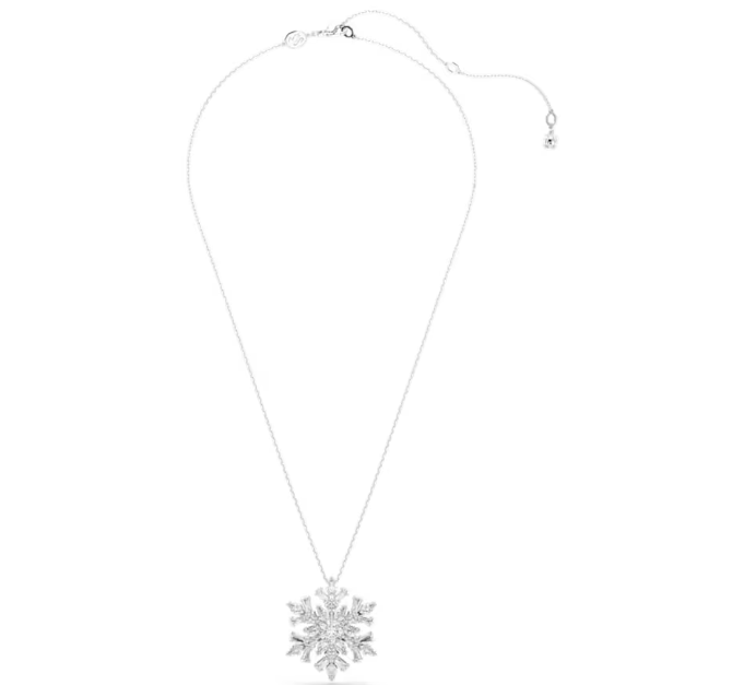 Idyllia Snowflake with Cystals Silver Pendant or Brooch