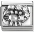 Zodiac - Scorpio with CZ Silver Charm