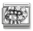 Zodiac - Scorpio with CZ Silver Charm