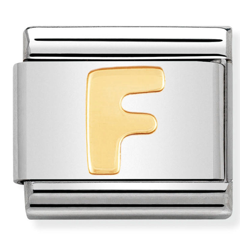 Nomination Letter F yellow gold