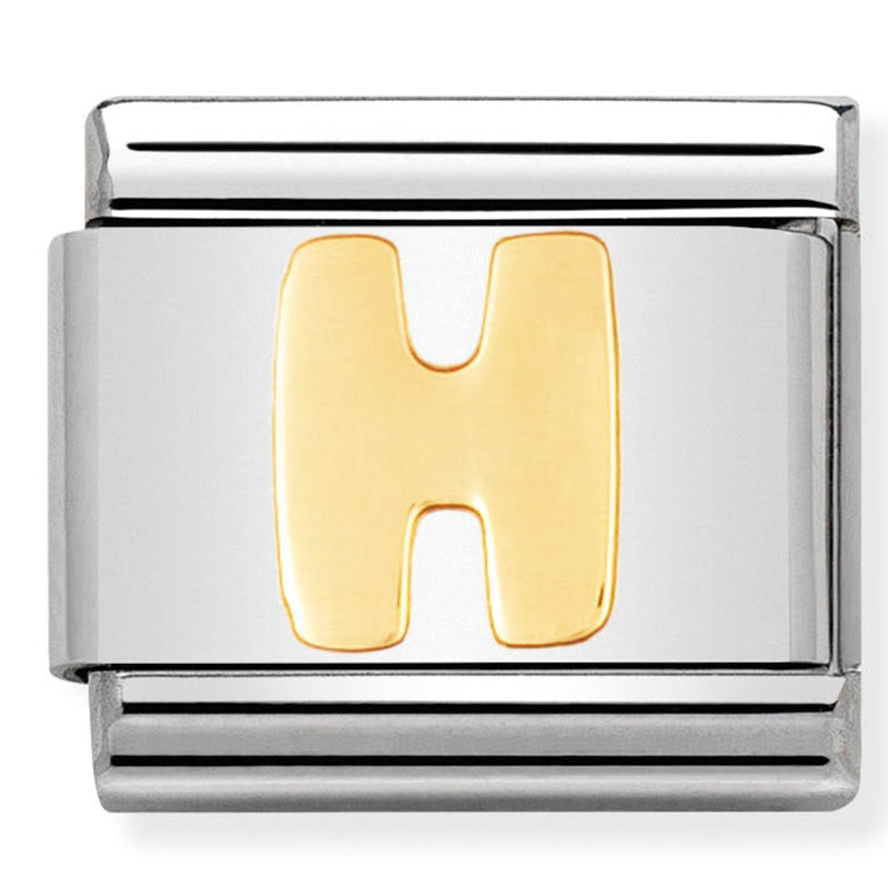 Nomination Letter H yellow gold