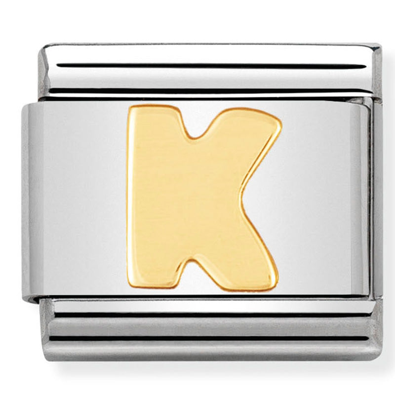 Nomination Letter K yellow gold