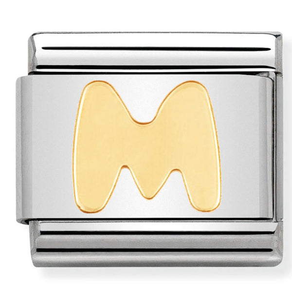 Nomination Letter M yellow gold