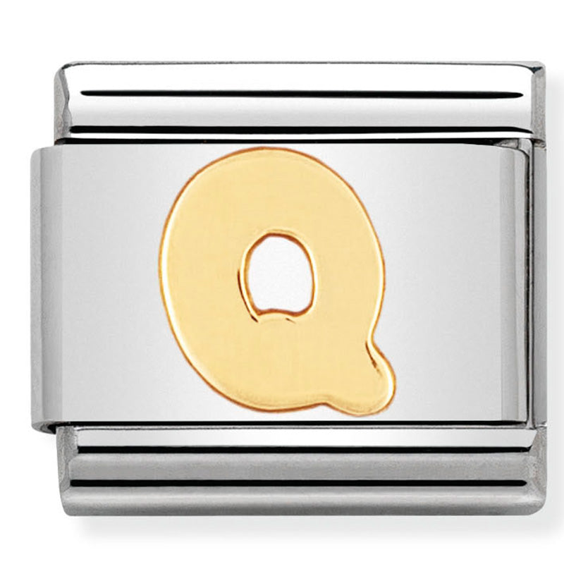 Nomination Letter Q Yellow Gold Charm