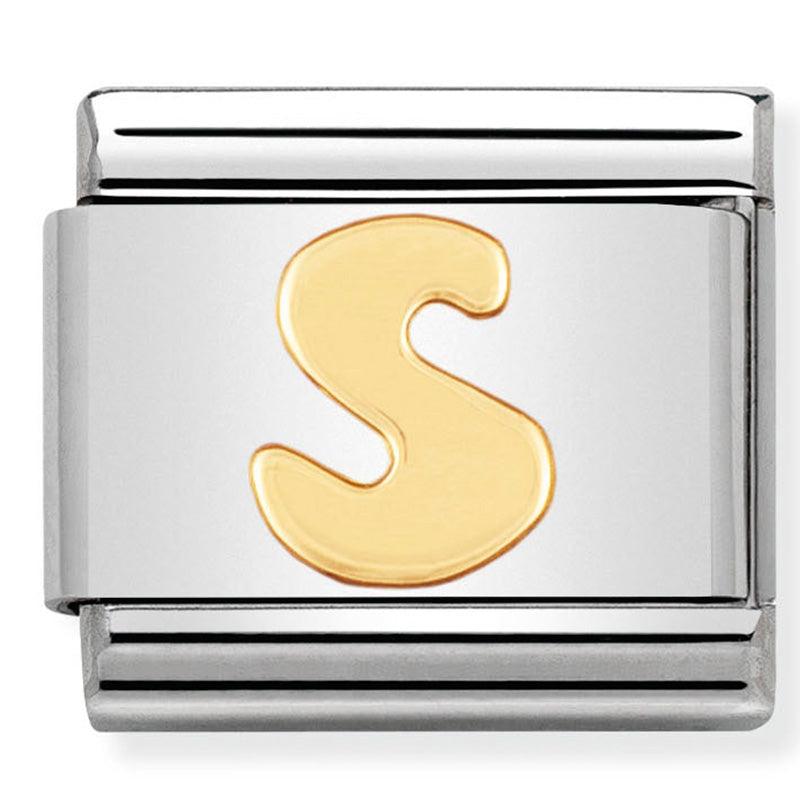Nomination Letter S yellow gold