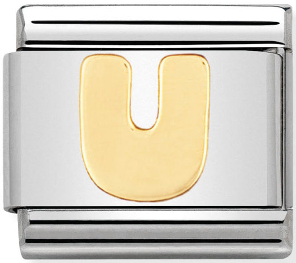 Nomination letter U yellow gold