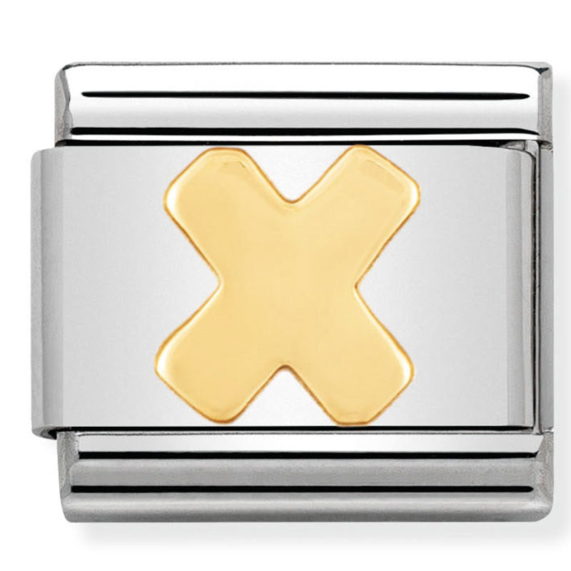 Nomination letter X yellow gold