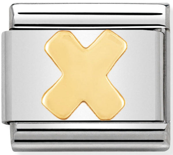 Nomination letter X yellow gold