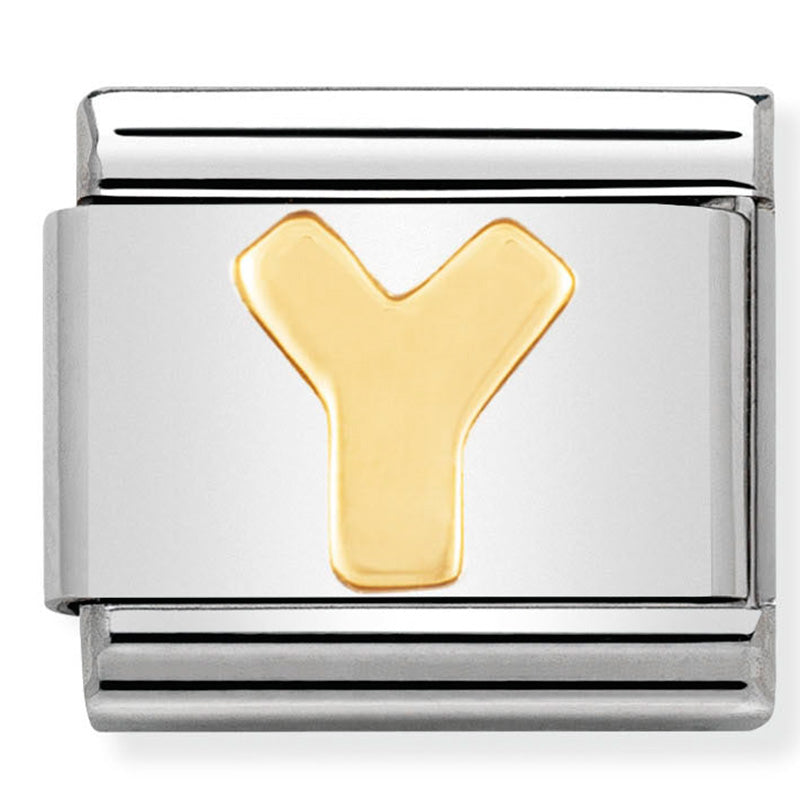 Nomination letter Y yellow gold