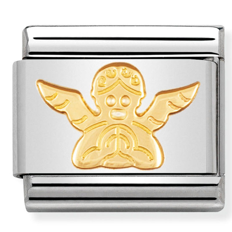 Nomination Angel Religious Symbol Gold Charm 