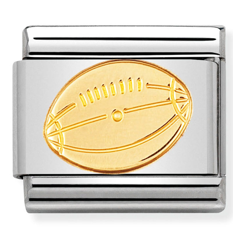 Nomination American Football Gold Charm 