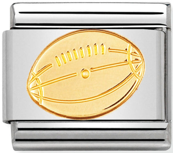 Nomination American Football Gold Charm 