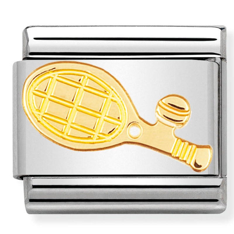 Nomination Tennis Racket Gold Charm