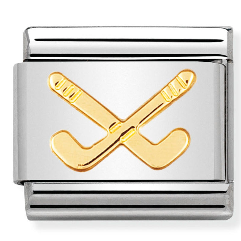 Nomination Hockey Clubs Gold Charm 