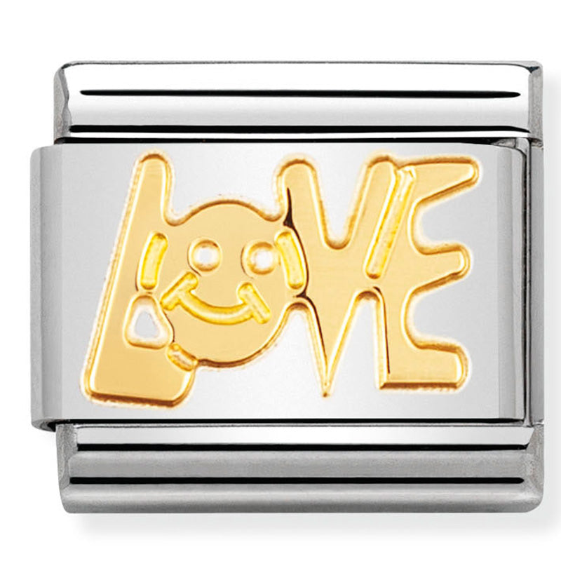 Nomination Love Message Gold Charm 