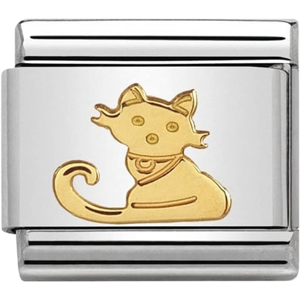 Animals - Seated Cat Gold Charm