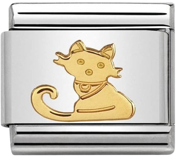 Animals - Seated Cat Gold Charm