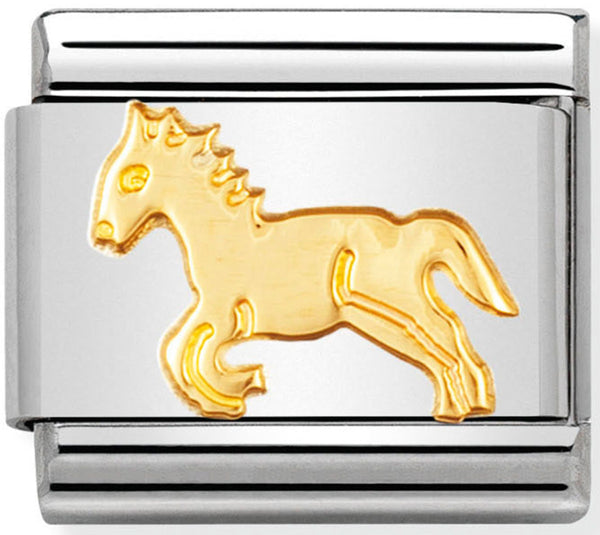 Nomination Horse Gold Charm 