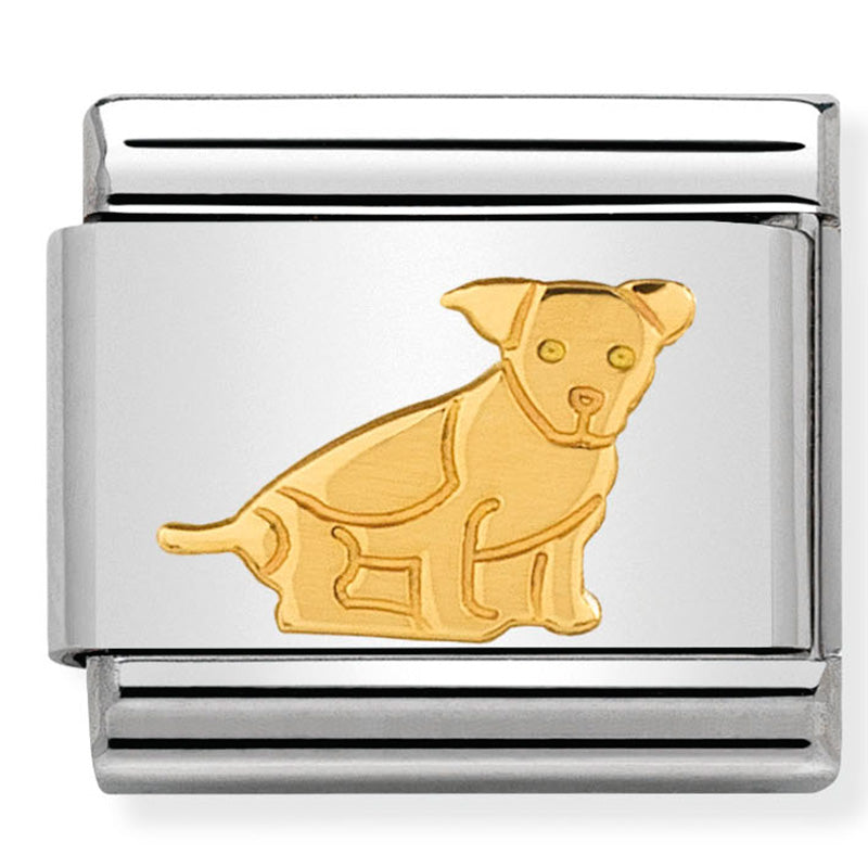 Nomination 030112/33 Gold Dog Charm