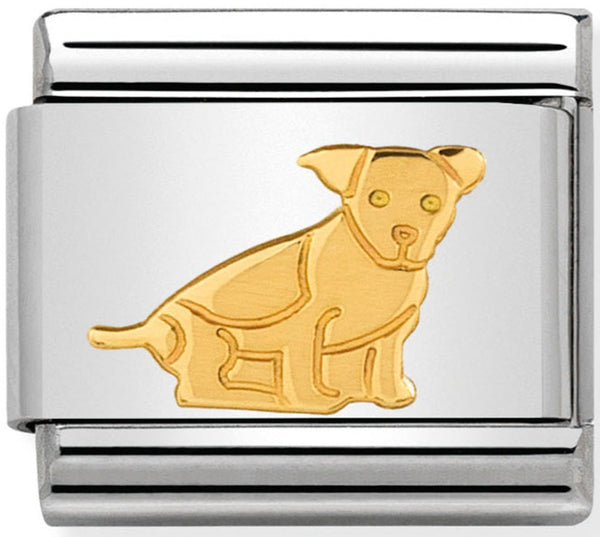 Nomination 030112/33 Gold Dog Charm