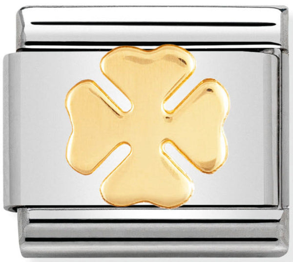 Nomination Four-Leaf Clover Gold Charm 