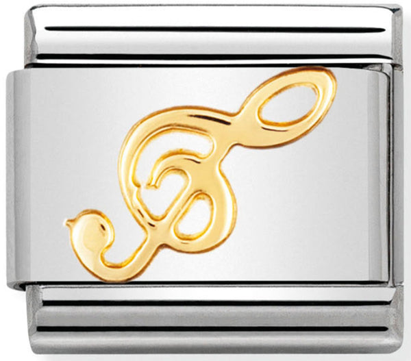 Nomination Treble Clef Gold Charm 