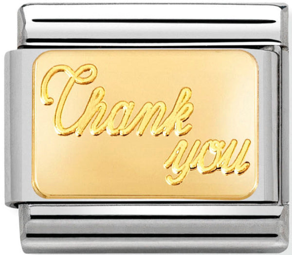 Engraved Signs - Thank You Gold Charm