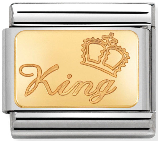 Engraved Signs - King Gold Charm