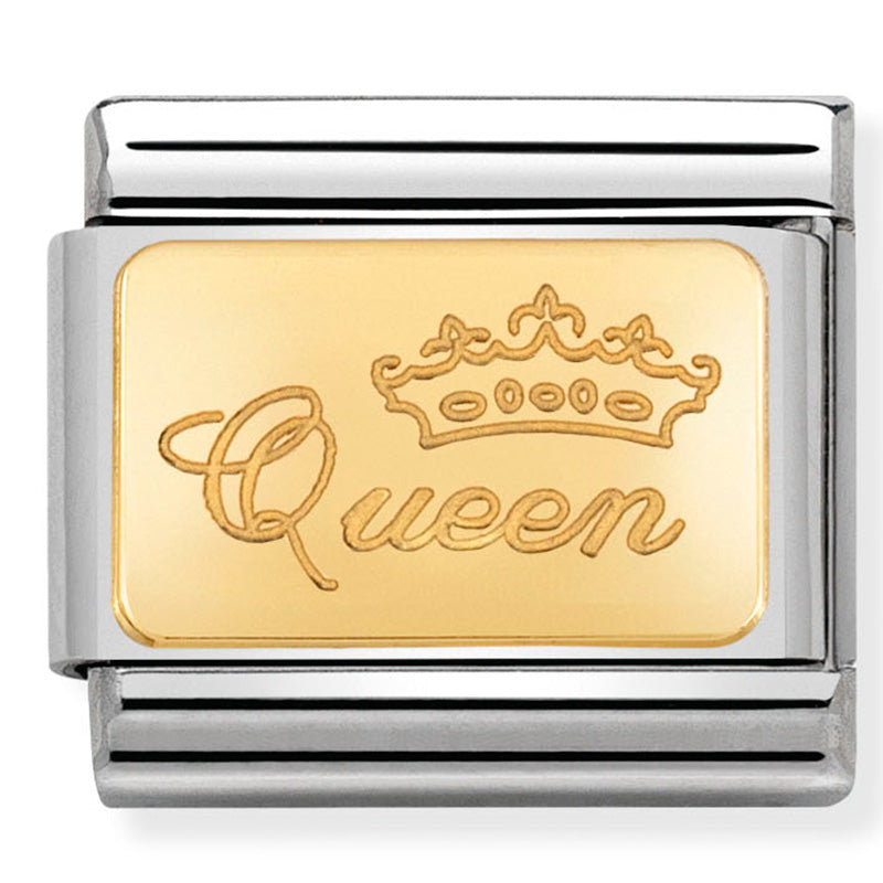 Queen Gold Charm