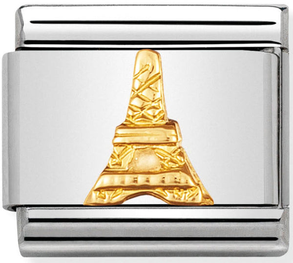 Nomination France Paris Eiffel Tower Gold Charm